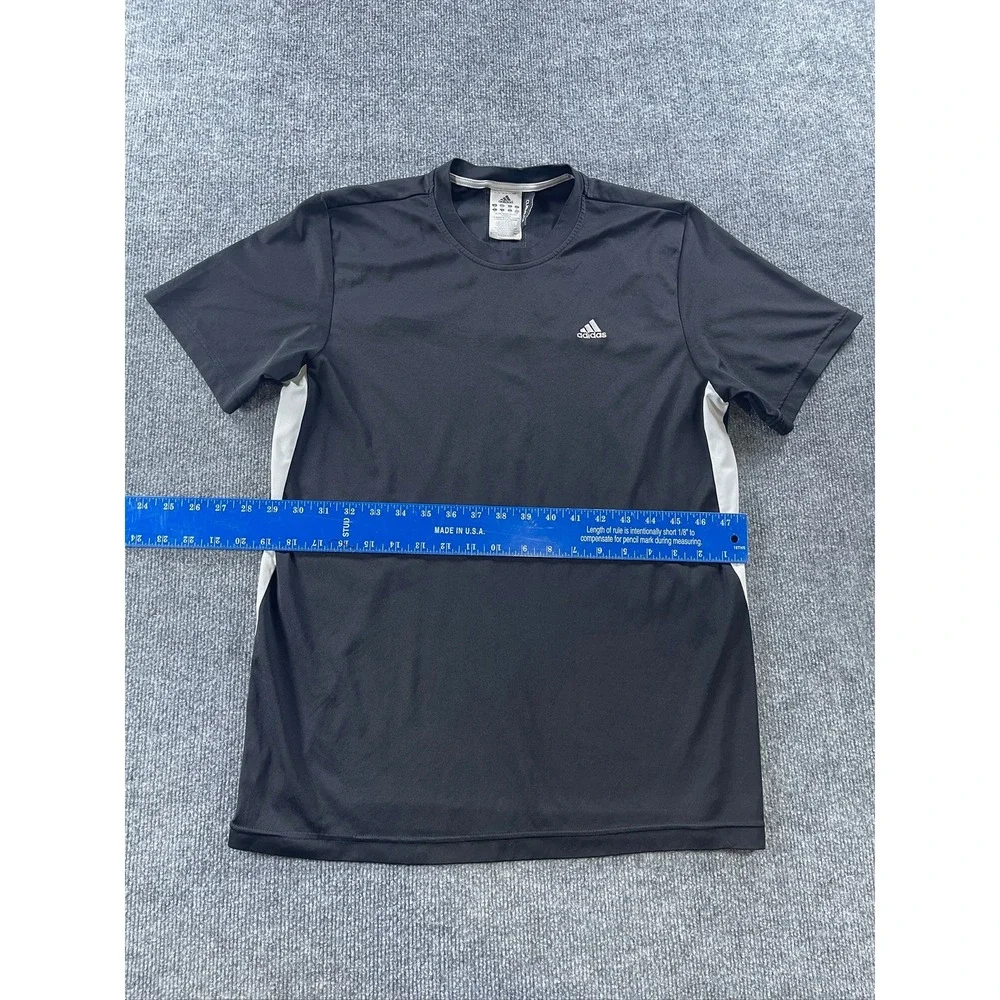 Adidas Mens Climalite Short Sleeve Athletic T-Shirt Black White Size M 0588